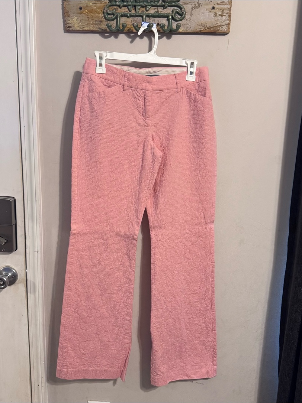 Pink textured pants size 2